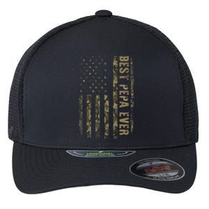 Best Pepa Ever Camouflage American Flag Fathers Day Flexfit Unipanel Trucker Cap