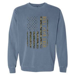 Best Pepa Ever Camouflage American Flag Fathers Day Garment-Dyed Sweatshirt