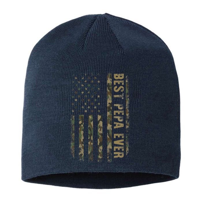 Best Pepa Ever Camouflage American Flag Fathers Day Sustainable Beanie