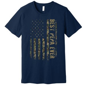 Best Pepa Ever Camouflage American Flag Fathers Day Premium T-Shirt