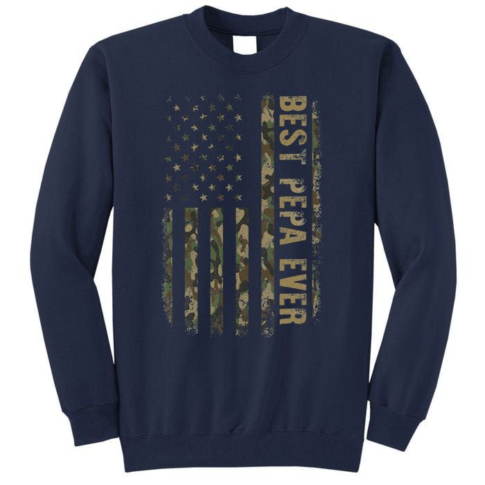 Best Pepa Ever Camouflage American Flag Fathers Day Tall Sweatshirt