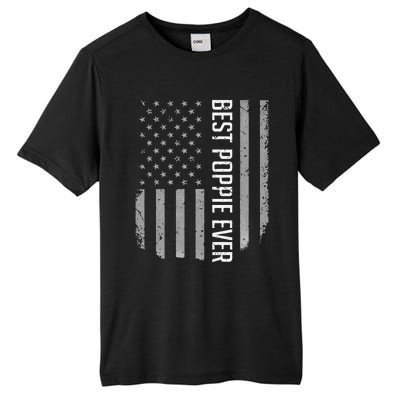 Best Poppie Ever American Flag Gifts For Fathers Day Tall Fusion ChromaSoft Performance T-Shirt