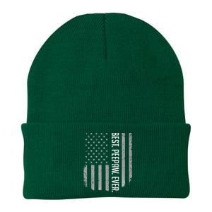 Best Peepaw Ever American Flag Gifts For Father's Day Knit Cap Winter Beanie