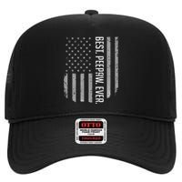 Best Peepaw Ever American Flag Gifts For Father's Day High Crown Mesh Back Trucker Hat