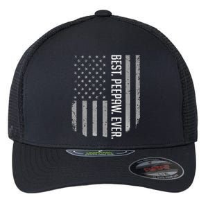 Best Peepaw Ever American Flag Gifts For Father's Day Flexfit Unipanel Trucker Cap