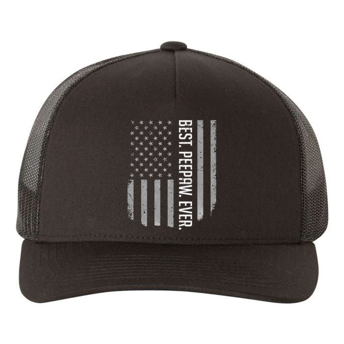 Best Peepaw Ever American Flag Gifts For Father's Day Yupoong Adult 5-Panel Trucker Hat