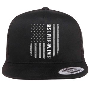 Best Peepaw Ever American Flag Gifts For Father's Day Flat Bill Trucker Hat