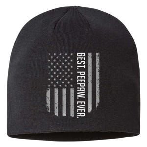 Best Peepaw Ever American Flag Gifts For Father's Day Sustainable Beanie