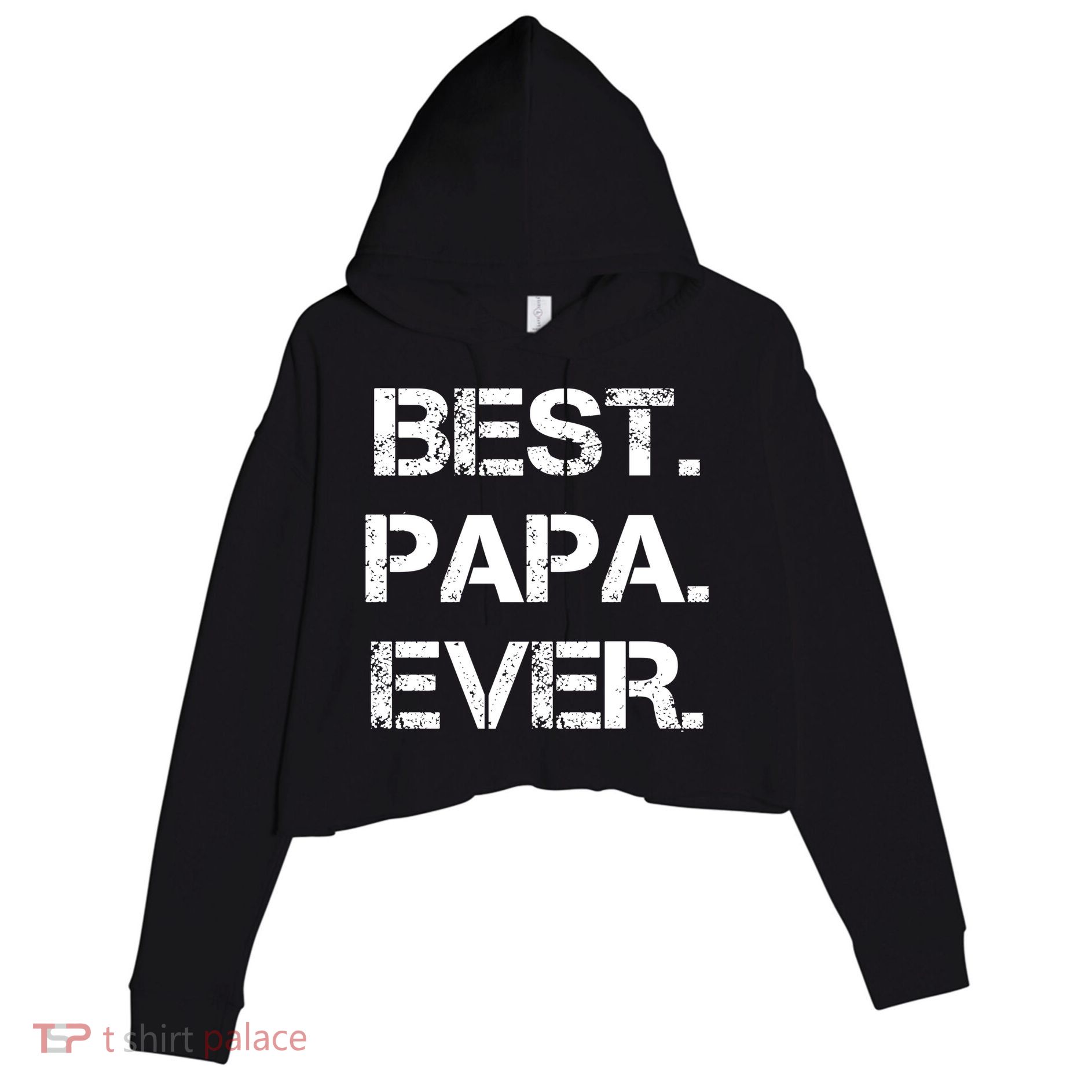Best Papa Ever FatherS Day Gift Crop Fleece Hoodie