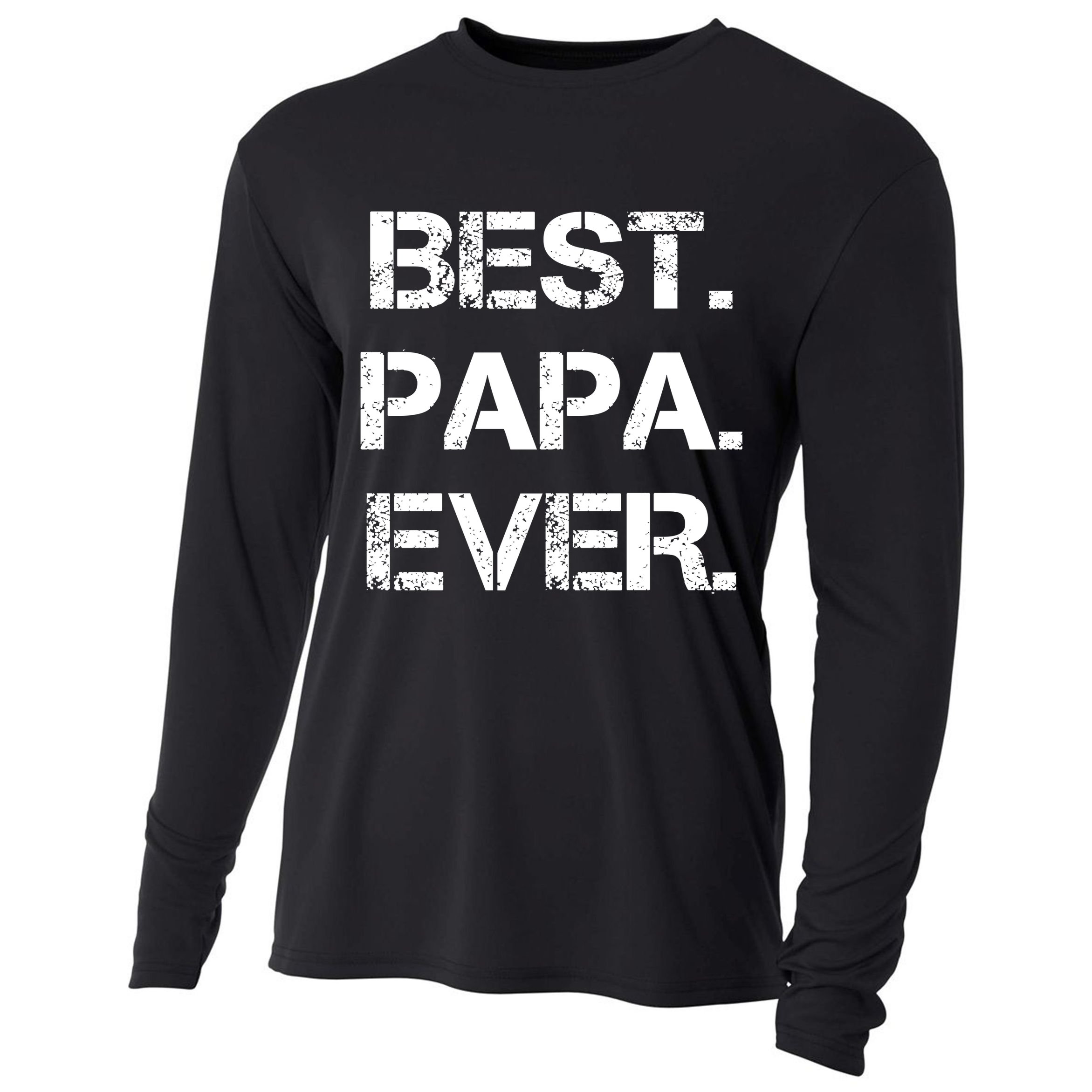 Best Papa Ever FatherS Day Gift Cooling Performance Long Sleeve Crew