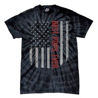 Best Pops Ever US American Flag Gifts For Father's Day Tie-Dye T-Shirt