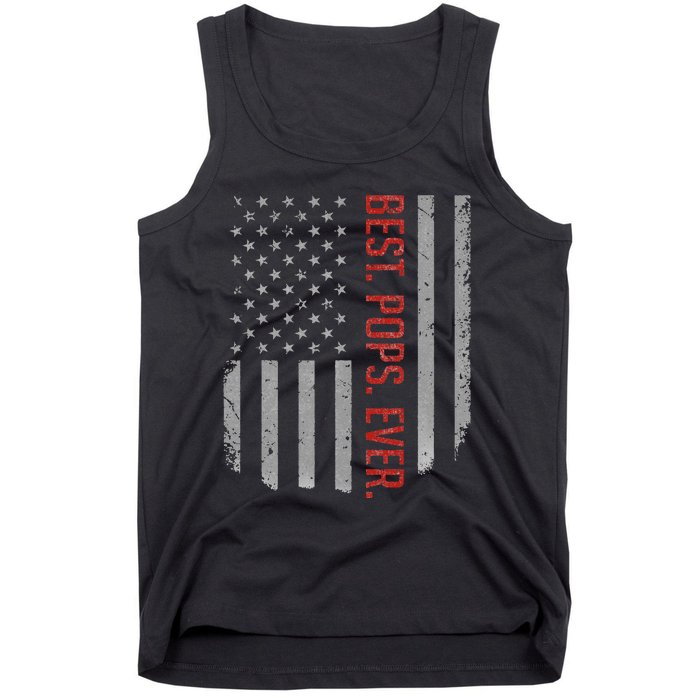 Best Pops Ever US American Flag Gifts For Father's Day Tank Top