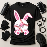 Baseball Player Easter Bunny Ears Easter Day Gift Cooling Performance Crew T-Shirt