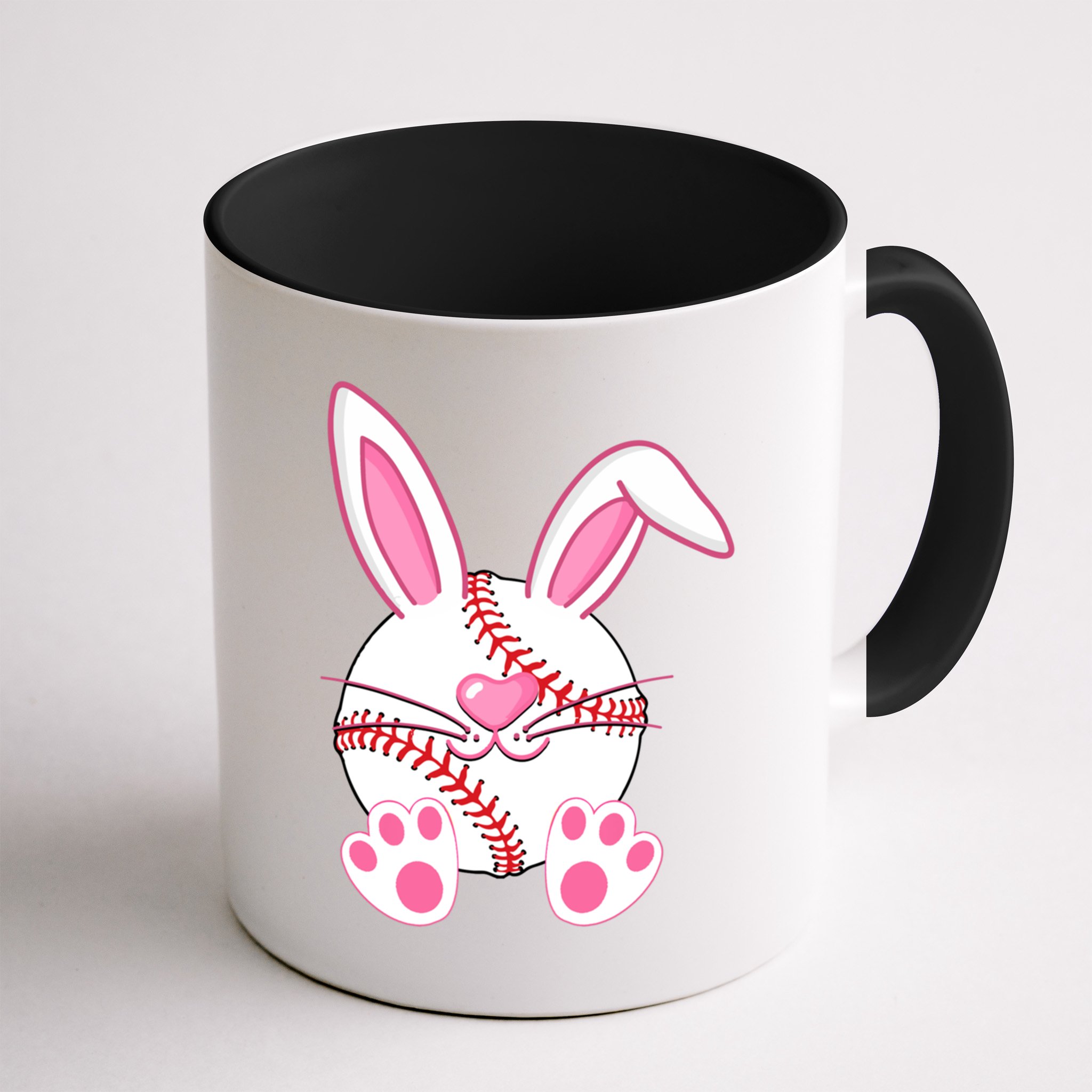 Baseball Player Easter Bunny Ears Easter Day Gift Mug