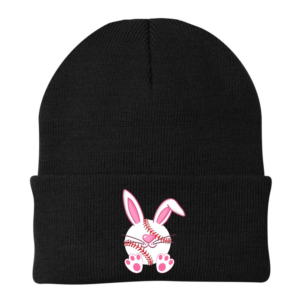 Baseball Player Easter Bunny Ears Easter Day Gift Beanie