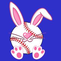 Baseball Player Easter Bunny Ears Easter Day Gift 16 in Basic Backpack