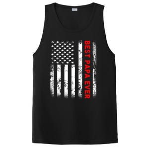 Best Papa Ever American Flag Funny Gift For Grandpa Fathers Day Gift PosiCharge Competitor Tank