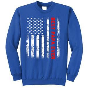 Best Papa Ever American Flag Funny Gift For Grandpa Fathers Day Gift Sweatshirt