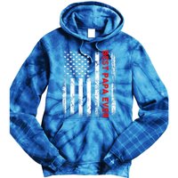 Best Papa Ever American Flag Funny Gift For Grandpa Fathers Day Gift Tie Dye Hoodie