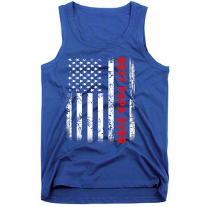 Best Papa Ever American Flag Funny Gift For Grandpa Fathers Day Gift Tank Top