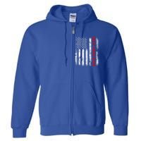 Best Papa Ever American Flag Funny Gift For Grandpa Fathers Day Gift Full Zip Hoodie