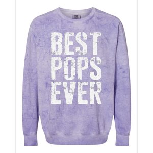 Best Pops Ever Fathers Day Grandfather Colorblast Crewneck Sweatshirt