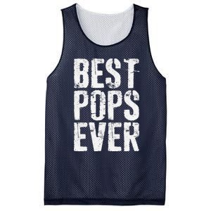 Best Pops Ever Fathers Day Grandfather Mesh Reversible Basketball Jersey Tank