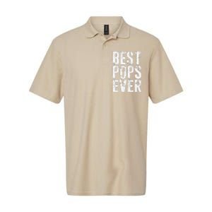 Best Pops Ever Fathers Day Grandfather Softstyle Adult Sport Polo