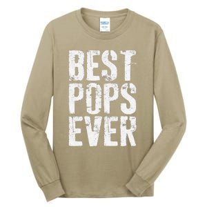 Best Pops Ever Fathers Day Grandfather Tall Long Sleeve T-Shirt