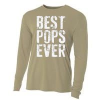 Best Pops Ever Fathers Day Grandfather Cooling Performance Long Sleeve Crew