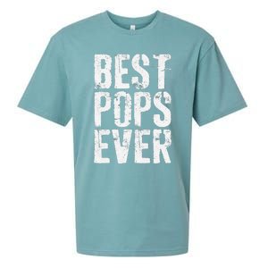 Best Pops Ever Fathers Day Grandfather Sueded Cloud Jersey T-Shirt