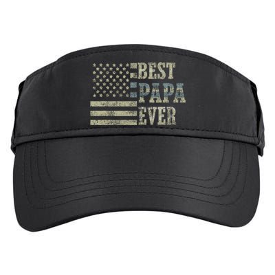 Best Papa Ever American Flag Usa Flag Adult Drive Performance Visor