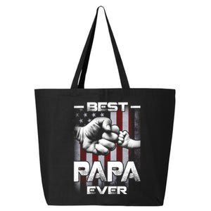 Best Papa Ever Fistcool Giftbump Usa Flag Fathers Day Gift 25L Jumbo Tote