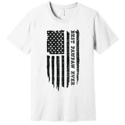 Best Pawpaw Ever American Flag Funny Father's Day Premium T-Shirt
