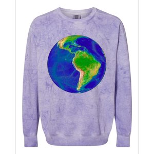 Beautiful Planet Earth South America Gift Colorblast Crewneck Sweatshirt