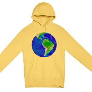 Beautiful Planet Earth South America Gift Premium Pullover Hoodie