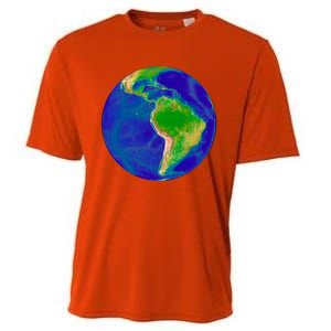 Beautiful Planet Earth South America Gift Cooling Performance Crew T-Shirt