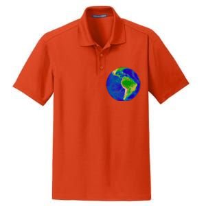 Beautiful Planet Earth South America Gift Dry Zone Grid Polo