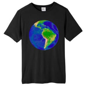 Beautiful Planet Earth South America Gift Tall Fusion ChromaSoft Performance T-Shirt