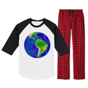 Beautiful Planet Earth South America Gift Raglan Sleeve Pajama Set