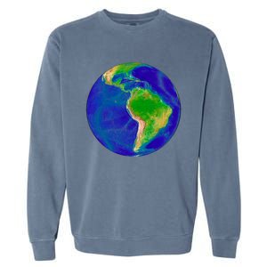 Beautiful Planet Earth South America Gift Garment-Dyed Sweatshirt