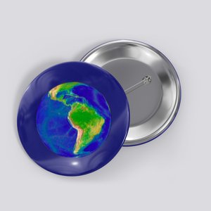 Beautiful Planet Earth South America Gift Button