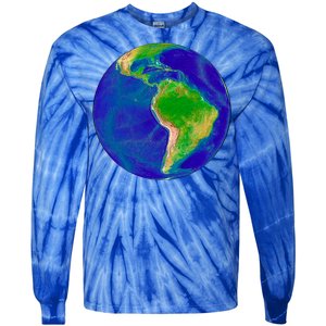 Beautiful Planet Earth South America Gift Tie-Dye Long Sleeve Shirt