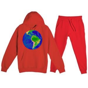 Beautiful Planet Earth South America Gift Premium Hooded Sweatsuit Set