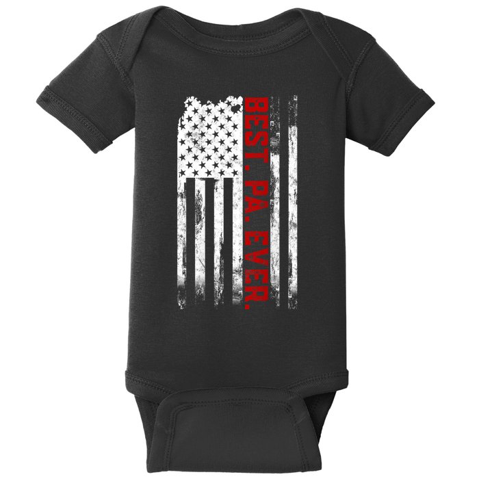 Best Pa Ever American Usa Flag Father’S Day Gift For Grandpa Baby Bodysuit