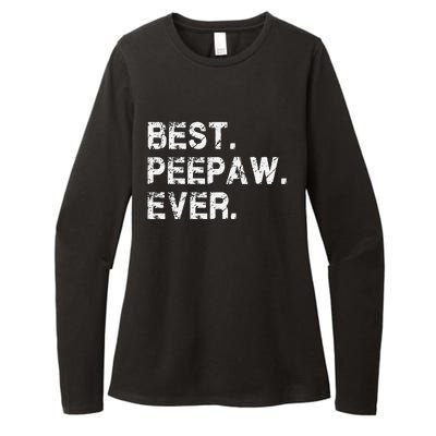 Best Peepaw Ever Funny Birthday Fathers Day Tee for Peepaw Womens CVC Long Sleeve Shirt