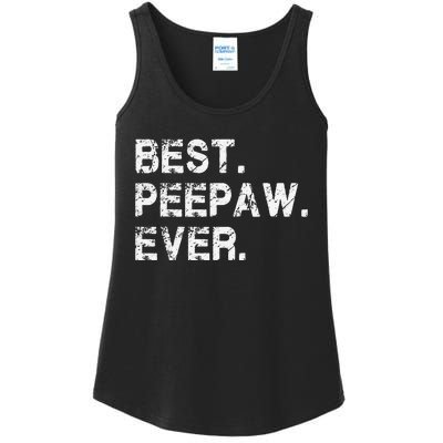 Best Peepaw Ever Funny Birthday Fathers Day Tee for Peepaw Ladies Essential Tank