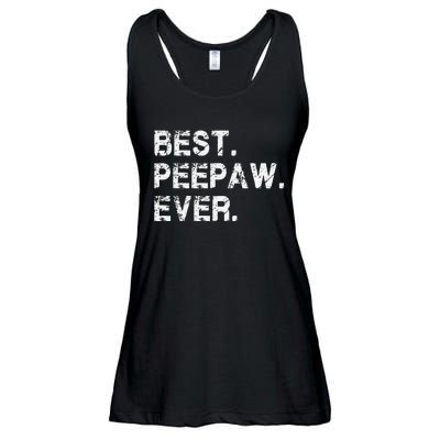 Best Peepaw Ever Funny Birthday Fathers Day Tee for Peepaw Ladies Essential Flowy Tank