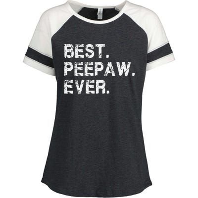 Best Peepaw Ever Funny Birthday Fathers Day Tee for Peepaw Enza Ladies Jersey Colorblock Tee