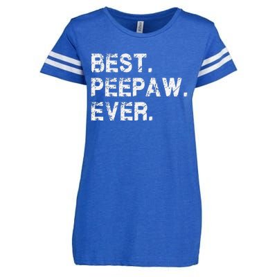 Best Peepaw Ever Funny Birthday Fathers Day Tee for Peepaw Enza Ladies Jersey Football T-Shirt